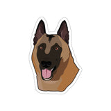 Belgian Malinois Die-Cut Stickers, Water Resistant Vinyl, 5 Sizes, Matte Finish, Indoory/Outdoor, FREE Shipping, Made in USA!!