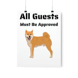 Shiba Inu Premium Matte Vertical Poster, 7 Sizes, Indoor Use, 175 gsm Fine Art Paper, FREE Shipping, Made in USA!!