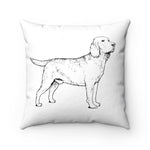 Labrador Retriever Spun Polyester Square Pillow