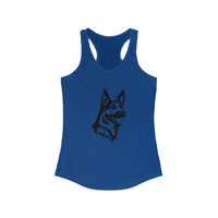 German Shepherd Women's Ideal Racerback Tank, S - 2XL, 7 Colors, Cotton/Polyester, Extra Light Fabric, FREE Shipping, Made in USA!!