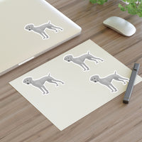 Weimaraner Sticker Sheets, 2 Image Sizes, 3 Image Surfaces, Water Resistant Vinyl, FREE Shipping, Made in USA!!