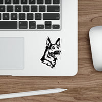German Shepherd Die-Cut Stickers,  Water Resistant Vinyl, 5 Sizes, Matte Finish, Indoor/Outdoor, FREE Shipping, Made in USA!!