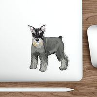 Miniature Schnauzers Die-Cut Stickers, Water Resistant Vinyl, 5 Sizes, Matte Finish, Indoor/Outdoor, FREE Shipping, Made in USA!!