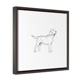 Labrador Retriever Square Framed Premium Gallery Wrap Canvas