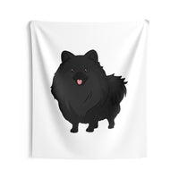 Black Pomeranian Indoor Wall Tapestries, 8 Sizes, Polyester, FREE Shipping!!