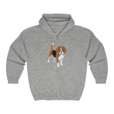 Beagle Unisex Heavy Blend™ Full Zip Hooded Sweatshirt, Cotton/Polyester, Medium Heavy Fabric, S - 2XL, 6 Colors, FREE Shipping, Made in USA!!