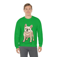 French Bulldog Unisex Heavy Blend Crewneck Sweatshirt, S - 3XL, 6 Colors, Loose Fit, Cotton/Polyester, FREE Shipping, Made in USA!!