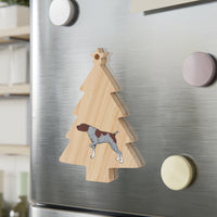 German Shorthaired Pointer Wooden Ornaments, 6 Shapes, Solid Wood, Magnetic Back, Contains Ribbon, FREE Shipping, Made in USA!!