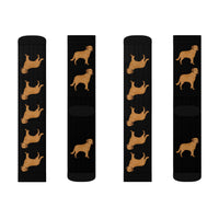 Chesapeake Bay Retriever Sublimation Socks, 3 Sizes, Polyester/Spandex, Cushioned Bottoms, FREE Shipping, Made in USA!!