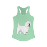 West Highland White Terrier Women's Ideal Racerback Tank, XS - 2XL, 15 Colors, Cotton/Polyester, Slim Fit, FREE Shipping, Made in USA!!