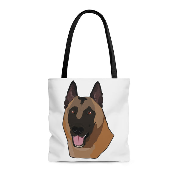 Belgian Malinois Tote Bag, 3 Sizes, Different Backgrounds Available, Made in USA!!