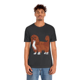 Ruby Cavalier King Charles Spaniel Unisex Jersey Short Sleeve Tee, 14 Colors, 100% Cotton, XS - 3XL, FREE Shipping, Made in USA!!