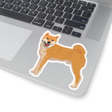 Shiba Inu Kiss-Cut Stickers, Vinyl, 4 Sizes, White or Transparent, Indoor Use, Not Waterproof, Made in USA, FREE Shipping!!