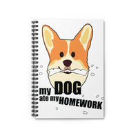 My Dog Ate My Homework, Back to School Spiral Notebook - Ruled Line