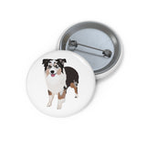 Miniature American Shepherd Pin Buttons, 3 Sizes, Safety Pin Backing, Made in the USA, FREE Shipping!!