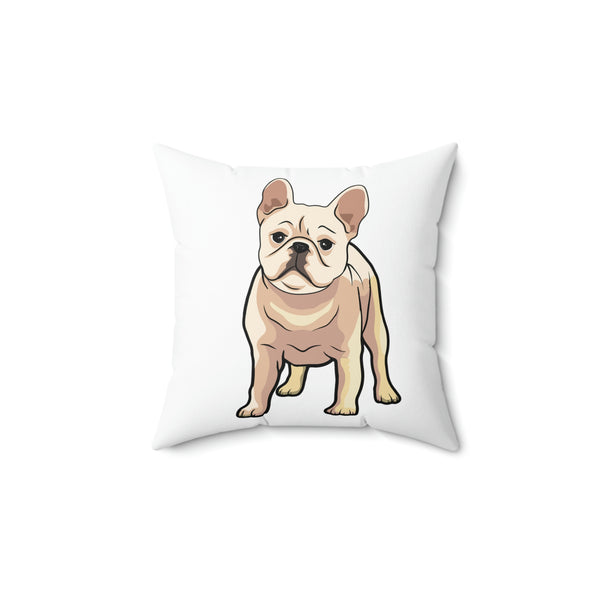 French Bulldog Spun Polyester Square Pillow