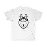 Siberian Husky Unisex Ultra Cotton Tee, 14 Colors, S - 5XL, 100% Cotton, FREE Shipping, Made in the USA!!