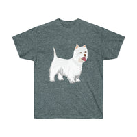 West Highland White Terrier Unisex Ultra Cotton Tee, S - 5XL, Cotton, FREE Shipping, Made in USA!!