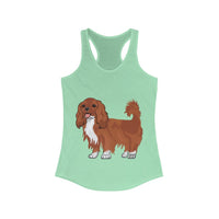 Ruby Cavalier King Charles Spaniel Women's Ideal Racerback Tank, XS - 2XL, 14 Colors, Cotton & Polyester, FREE Shipping, Made in USA!!