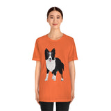 Border Collie Unisex Jersey Short Sleeve Tee, Soft Cotton, XS - 4XL, 12 Colors, FREE Shipping, Made in the USA!!