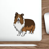 Shetland Sheepdog Die-Cut Stickers, Water Resistant Vinyl, 5 Sizes, Matte Finish, Indoor/Outdoor, FREE Shipping, Made in USA!!