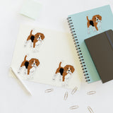 Beagle Sticker Sheets, 2 Image Sizes, 3 Image Surfaces, Water Resistant Vinyl, FREE Shipping, Made in USA!!