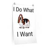 Basset Hound Premium Matte vertical posters, 7 Sizes, Custom, FREE Shipping, Made in USA!!