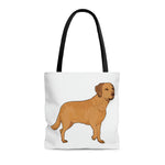 Chesapeake Bay Retriever Tote Bag, 3 Sizes, Polyester, Boxed Corners, Cotton Handles, Double Sided Print, FREE Shipping, Made in USA!!