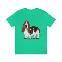 Basset Hound Unisex Jersey Short Sleeve Tee, XS - 3XL, 14 Colors, FREE Shipping, Made in USA!!