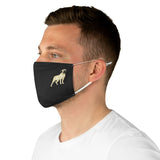 Mastiff Fabric Face Mask, 100% Polyester, Adjustable Nylon Spandex Earloops, 2 Layers of Cloth, One Size, Made in the USA!!
