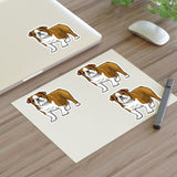 Bulldog Sticker Sheets, 2 Image Sizes, 3 Image Surfaces, Water Resistant Vinyl, FREE Shipping, Made in USA!!