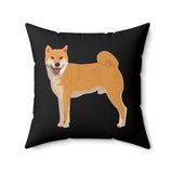 Shiba Inu Spun Polyester Square Pillow, 4 Sizes, Polyester Cover and Pillow, Double Sided Print, FREE Shipping, Made in USA!!