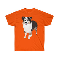 Miniature American Shepherd Unisex Ultra Cotton Tee, S - 5XL, 10 Colors, 100% Cotton, FREE Shipping, Made in the USA!!