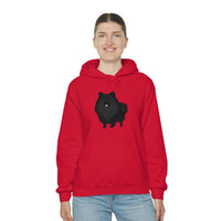 Black Pomeranian Unisex Heavy Blend™ Hooded Sweatshirt, S - 3XL, 6 Colors, Cotton/Polyester, FREE Shipping, Made in USA!!