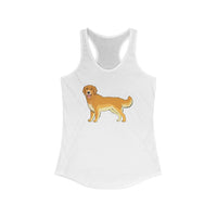 Golden Retriever Women's Ideal Racerback Tank, S - 2XL, Slim Fit, Soft Cotton/Polyester, Extra Light Fabric, FREE Shipping, Made in USA!!
