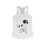 English Springer Spaniel Women's Ideal Racerback Tank, 3 Colors, XS - 2XL, Extra Light Fabric, Cotton/Polyester, Made in the USA!!