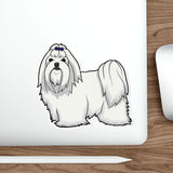Maltese Die-Cut Stickers, 5 Stickers, Water Resistant Vinyl, Indoor/Outdoor Use, Matte Finish, FREE Shipping, Made in USA!!