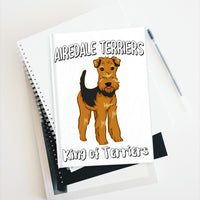 Airedale Terriers Journal - Ruled Line, FREE Shipping, Made in USA!!