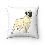 Mastiff Spun Polyester Square Pillow, 4 Sizes, 100% Polyester, Double Sided Print, FREE Shipping, Made in the USA!!