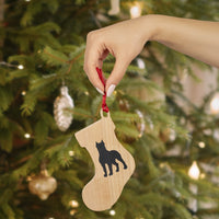 Cane Corso Wooden Christmas Ornaments, Solid Wood, 6 Shapes, Magnetic Back, Comes with Ribbon, Made in the USA!!