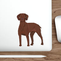 Vizsla Die-Cut Stickers, Indoor and Outdoor Use, Waterproof, Matte Finish, FREE Shipping, Made in the USA!!