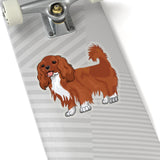 Ruby Cavalier King Charles Spaniel Kiss-Cut Stickers, 4 Sizes, White or Transparent, Indoor Use, Not Waterproof, FREE Shipping, Made in the USA!!