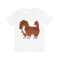 Ruby Cavalier King Charles Spaniel Unisex Jersey Short Sleeve Tee, 14 Colors, 100% Cotton, XS - 3XL, FREE Shipping, Made in USA!!