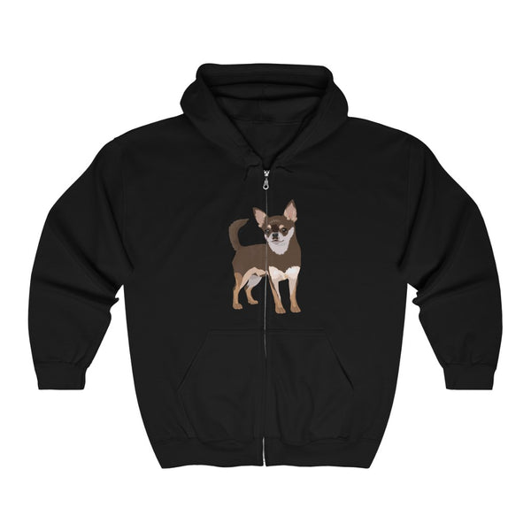 Chihuahua Unisex Heavy Blend™ Full Zip Hooded Sweatshirt, Cotton/Polyester, Medium Heavy Fabric, S - 2XL, 6 Colors, FREE Shipping, Made in USA!!