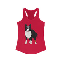 Border Collie Women's Ideal Racerback Tank, Cotton/Polyester, 8 Colors, S - 2XL, FREE Shipping, Made in USA!!