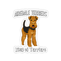 Airedale Terrier Kiss-Cut Stickers, 4 Sizes, FREE Shipping, Made in USA!!