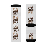 Chihuahua Sublimation Socks, Polyester & Spandex, 3 Sizes, FREE Shipping, Made in the USA!!