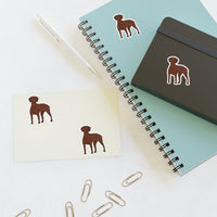 Vizsla Sticker Sheets, 2 Sizes, Indoor/Outdoor, Water Resistant, Made in the USA!!