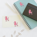 Poodle Sticker Sheets, 2 Image Sizes, 3 Image Surfaces, Water Resistant Vinyl, FREE Shipping, Made in USA!!