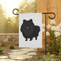 Black Pomeranian Garden & House Banner; Double Print; 2 Sizes, Poly Poplin Canvas; FREE Shipping, Made in USA!!